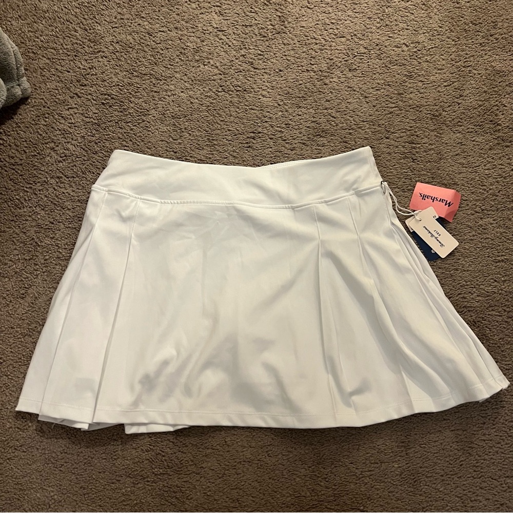 Tommy Bahama Golf Women's Quick Dry White Stretch Pleated Skort Size L, NWT
